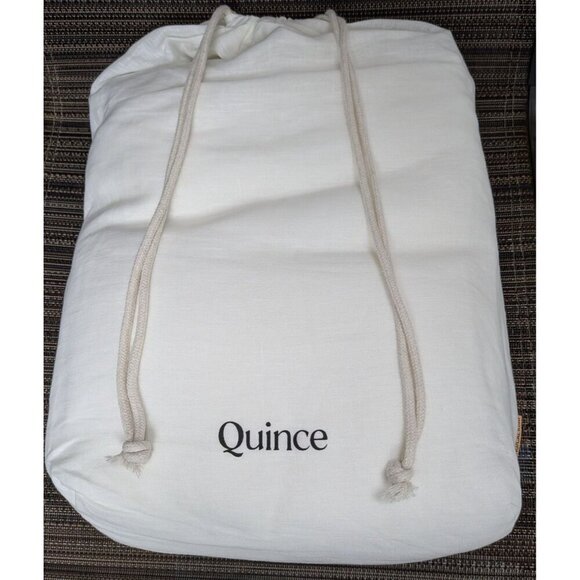 Quince 100% European Linen Double Flange Duvet 1PC Ivory Full/Queen -NEW- - Picture 1 of 8